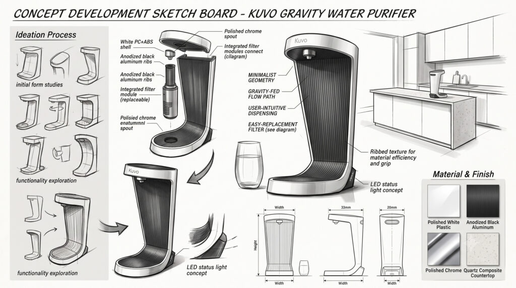 Faucet 2 direct flow water purifier faucet concept sketch B 1