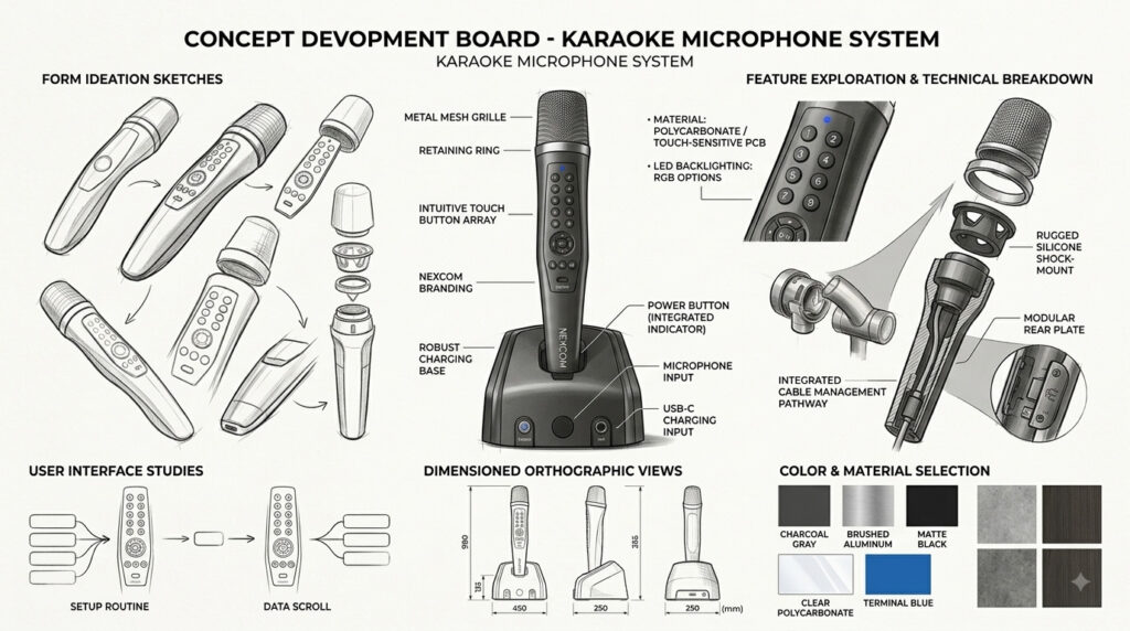 Karaoke-Microphone 2 karaoke microphone concept sketch